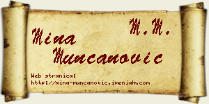 Mina Munćanović vizit kartica